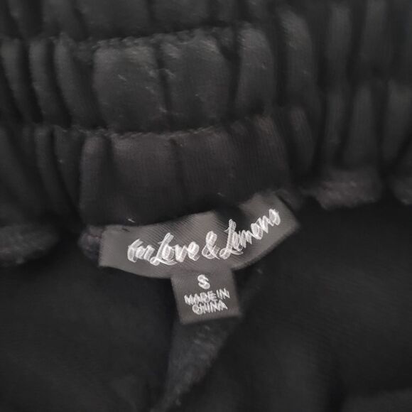 For Love And Lemons Black Jogger Sweatpants Size Small Athleisure Grunge - Picture 6 of 11